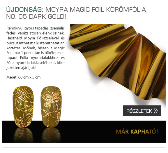 Új Moyra Magic Foil körömfólia: No. 05 Dark Gold!
