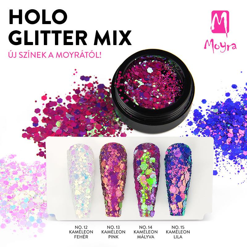 Moyra Holo Glitter Mix - csodálatos kaméleon színekben!