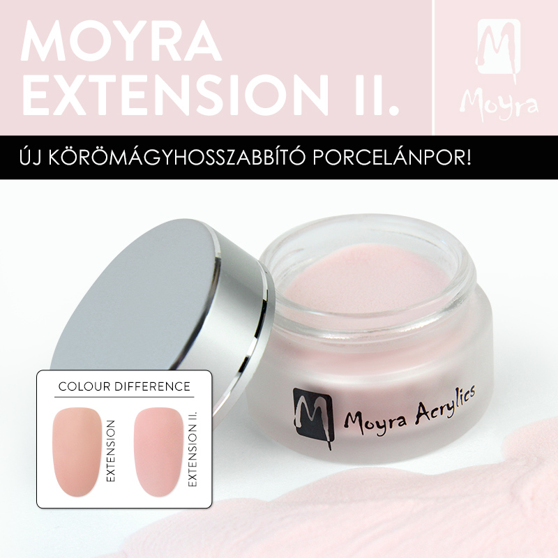 Újdonság! Moyra Extension II. körömágyhosszabbító porcelánpor