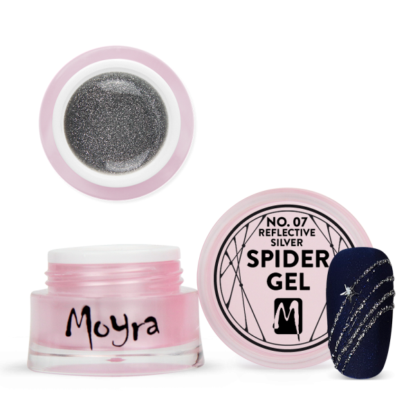 Moyra Spider gel No. 07 Reflective Silver