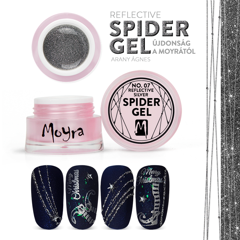 Moyra Spider gel No. 07 Reflektív ezüst