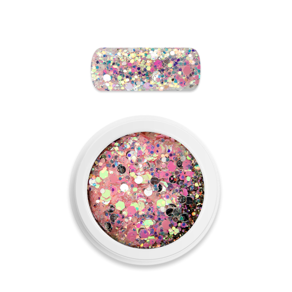 Moyra Holo glitter mix No. 24 Chameleon baby pink