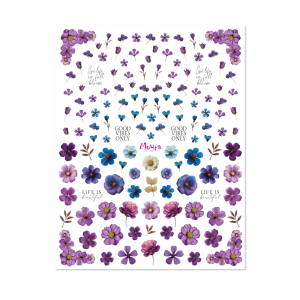 Moyra Vizes matrica válogatás No. 17 Dried flowers Purple