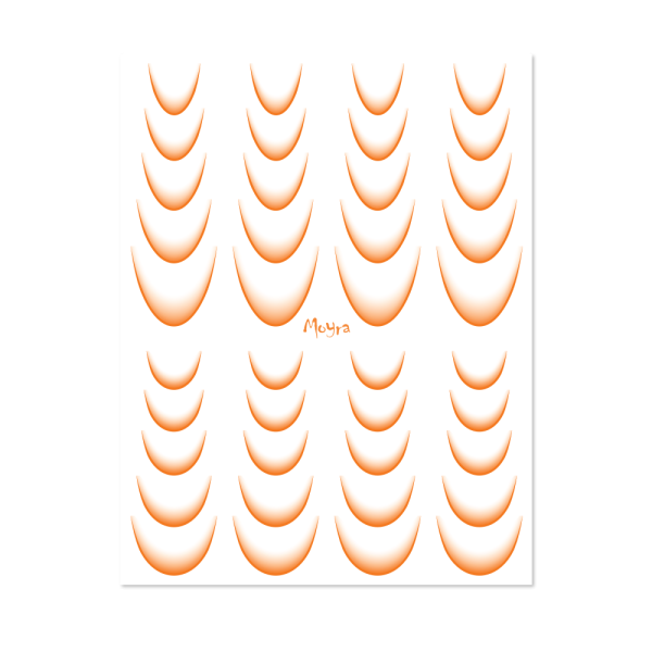 Moyra Vizes matrica válogatás Ombre No. 14 Orange