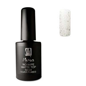 Moyra fixálásmentes matt fedőzselé No. 01 Silver flake