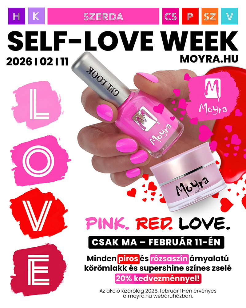 CSAK MA! Moyra Pink Obsession Day – 20% kedvezmény rózsaszín és piros körömlakkokra és SuperShine színes zselékre